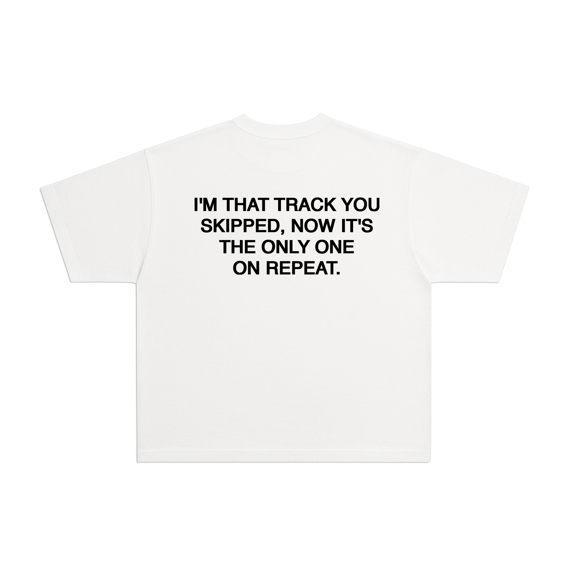 ON REPEAT TEE - BLACK PRINT